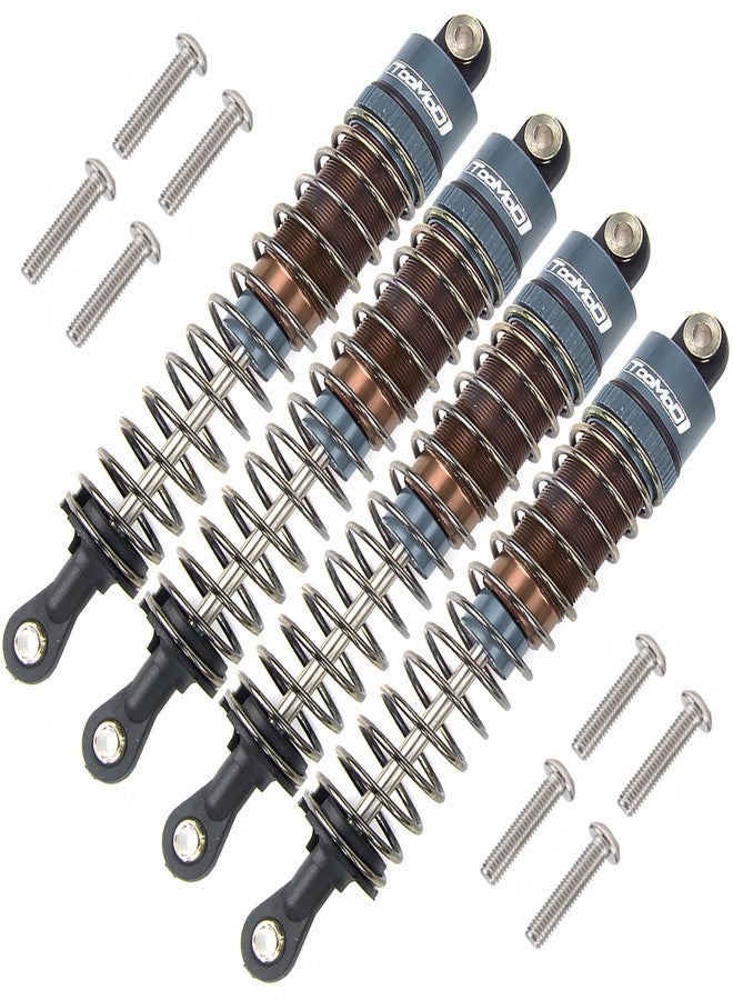TOOMOD 1/10 80mm RC Oil filled Shock Absorbers kit for Tamiya TRX4 Axial SCX10 D90 Truck Crawler Car Off-Road Car Upgrades Replace Parts (Grey) - Image 1